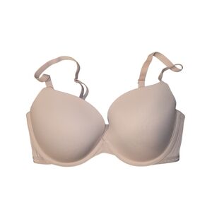 Calvin Klein Women's Beige Bra Microfibre Push Up Plunge 34d